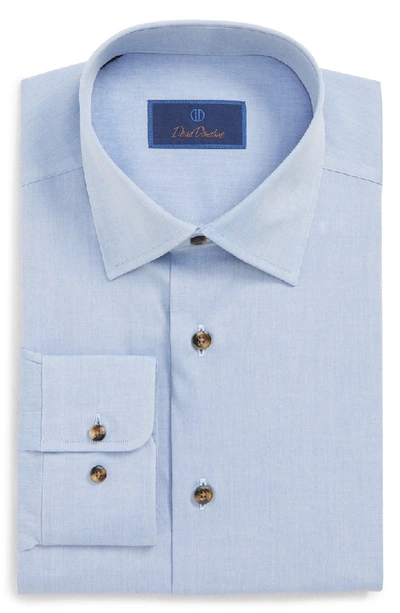 Shop David Donahue Regular Fit Dress Shirt In Blue