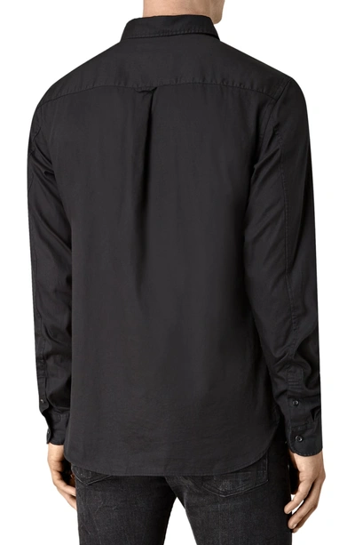 Shop Allsaints Redondo Slim Fit Shirt In Black
