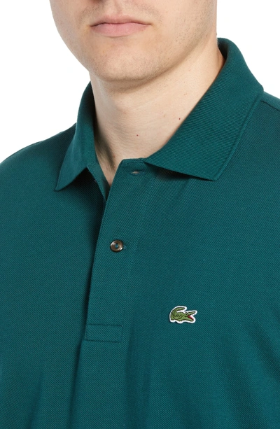 Shop Lacoste Classic Fit Long Sleeve Pique Polo In Aconit