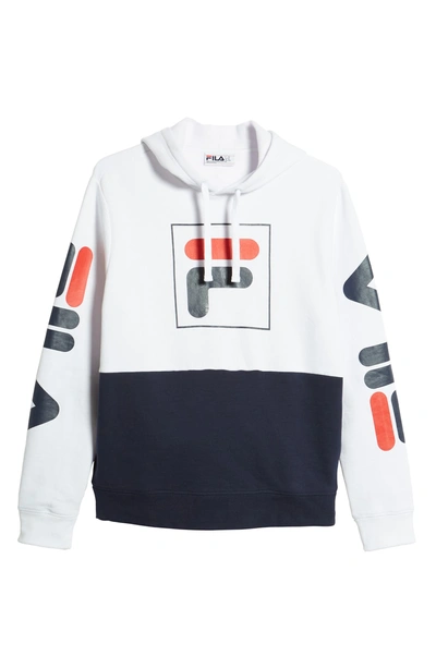 Fila Men's Colorblocked Fleece Hoodie White | ModeSens