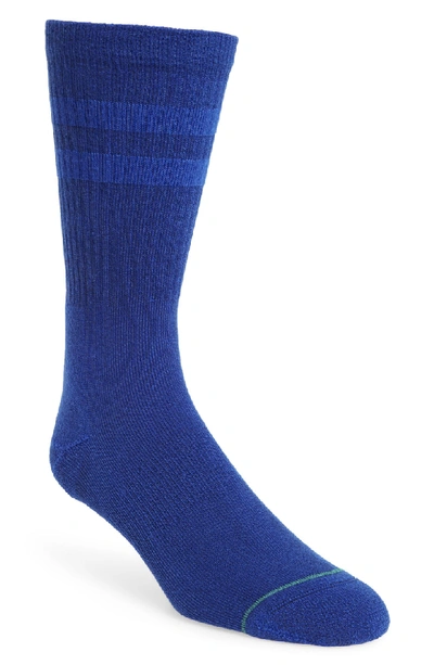 Shop Stance Joven Classic Crew Socks In Primary Blue