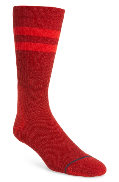 Shop Stance Joven Classic Crew Socks In Primary Red