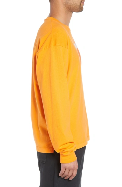 Shop Drifter Atari Long Sleeve T-shirt In Apricot/ Flame Orange