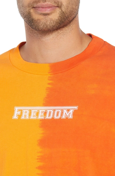 Shop Drifter Atari Long Sleeve T-shirt In Apricot/ Flame Orange