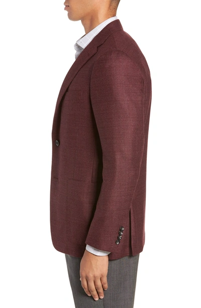Shop Hickey Freeman Weightless Classic Fit Wool & Silk Sport Coat In Burgundy