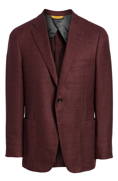 Shop Hickey Freeman Weightless Classic Fit Wool & Silk Sport Coat In Burgundy