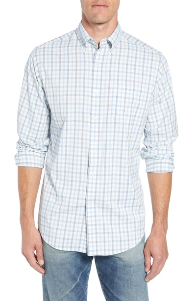 Shop Southern Tide Rivercourse Regular Fit Plaid Sport Shirt In Colony Blue
