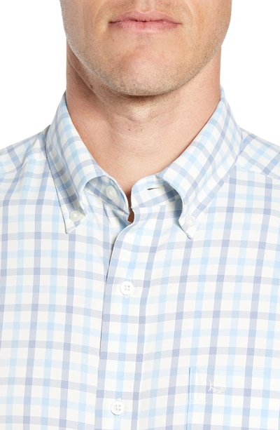 Shop Southern Tide Rivercourse Regular Fit Plaid Sport Shirt In Colony Blue