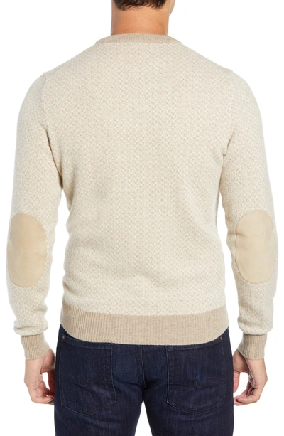 Shop Luciano Barbera Crewneck Cashmere Sweater In Beige