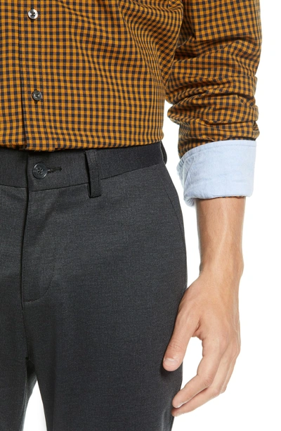 Shop Ben Sherman Slim Fit Ponte Knit Trousers In Charcoal