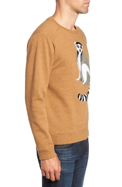 Lemur Regular Fit Sweatshirt In Heather Camel
