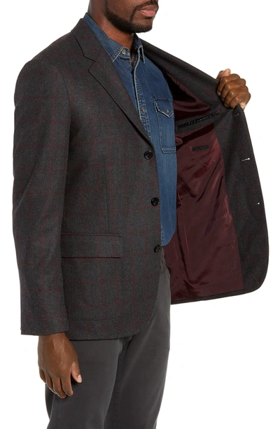 Shop Jcrew Ludlow Trim Fit Windowpane Sport Coat In Charcoal