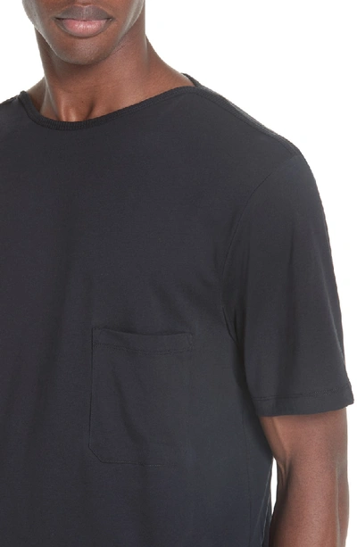 Shop Lemaire Boat Neck Pocket T-shirt In Black