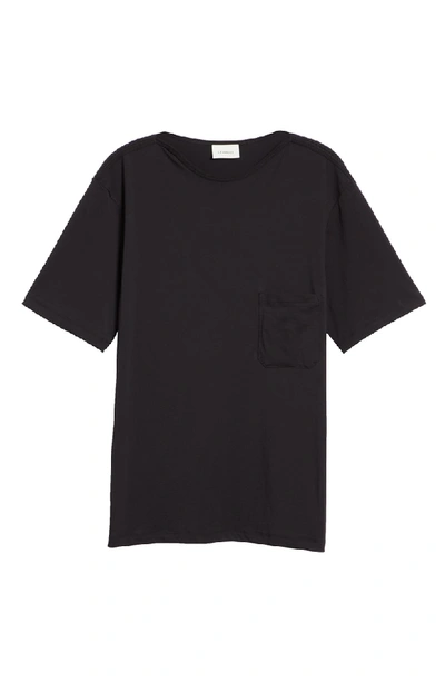 Shop Lemaire Boat Neck Pocket T-shirt In Black