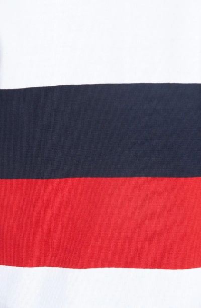 Shop Thom Browne Stripe Rugby Polo In Red/ Blue/ White