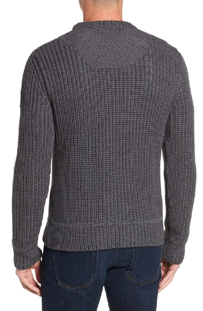 Shop Canada Goose Galloway Regular Fit Merino Wool Sweater In Iron Grey