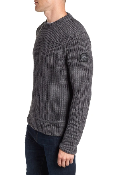 Galloway Regular Fit Merino Wool Sweater In Iron Grey