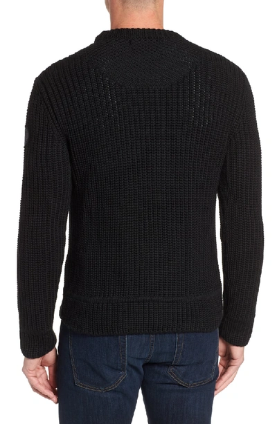 Shop Canada Goose Galloway Regular Fit Merino Wool Sweater In Black