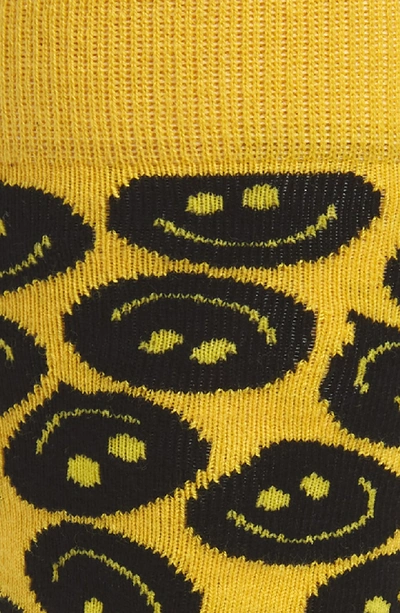 Shop Happy Socks Twisted Smile Socks In Yellow