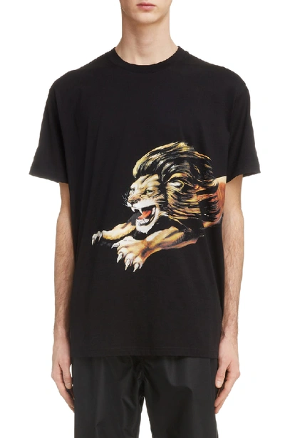 Shop Givenchy Lion Graphic T-shirt In Black