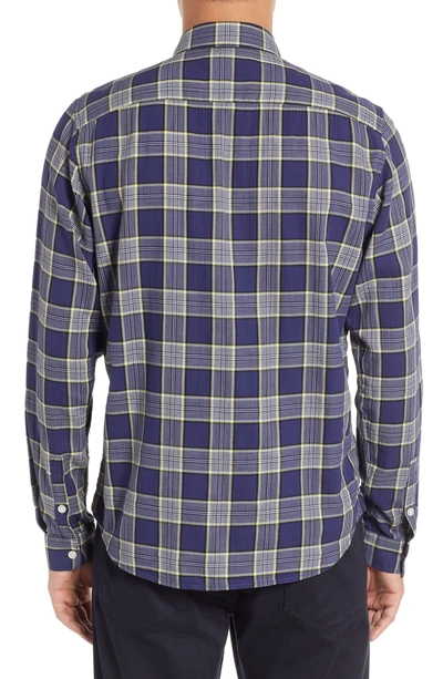 Shop Hope Roy Plaid Sport Shirt In Blue Check