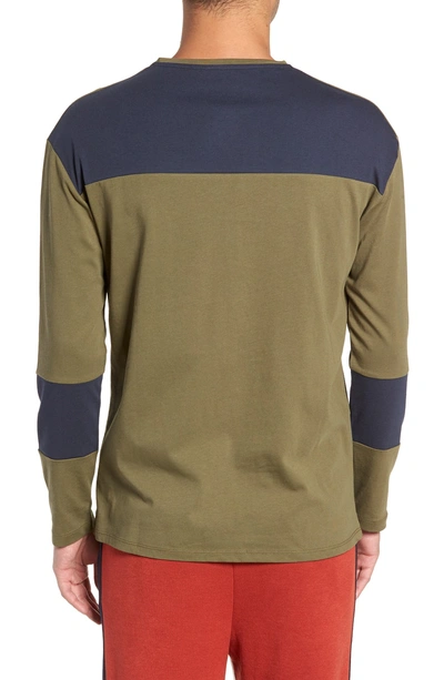 Shop Native Youth Colorblock Long Sleeve T-shirt In Olive