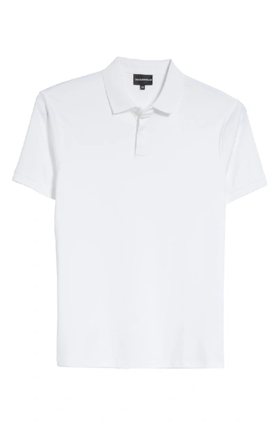 Shop Emporio Armani Slim Fit Polo In Solid White