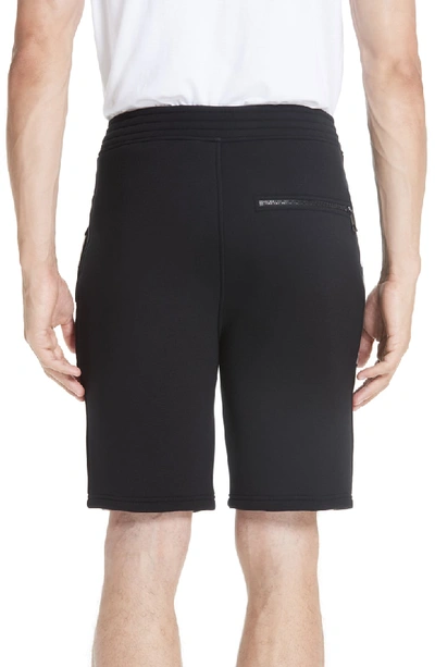 Shop Neil Barrett Two-tone Military Shorts In 524 Black/ White