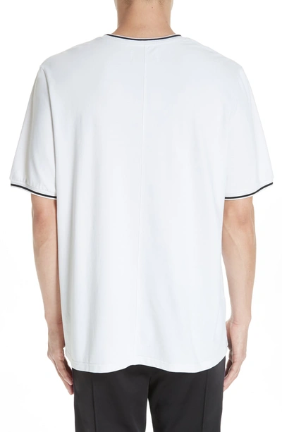 Shop Ovadia & Sons Embroidered Leopard Pique T-shirt In White