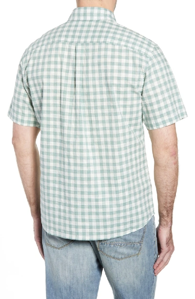 Shop Johnnie-o Watts Classic Fit Gingham Shirt In Clover