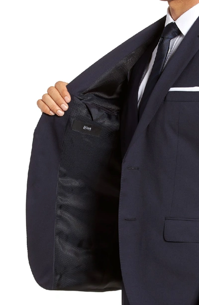Shop Hugo Boss Johnstons Cyl Classic Fit Solid Wool Sport Coat In Dark Blue