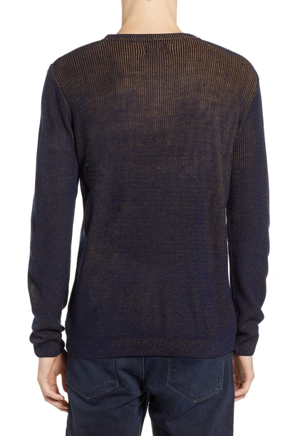 Shop Vestige Plaited Crewneck Sweater In Navy