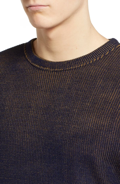Shop Vestige Plaited Crewneck Sweater In Navy