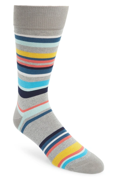 Shop Paul Smith Aster Stripe Socks In Grey