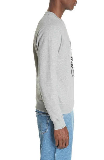 Shop Loewe Embroidered Anagram Logo Sweatshirt In 1120 Grey