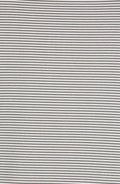Shop Peter Millar Reversible Stripe Performance Quarter Zip Pullover In Grey