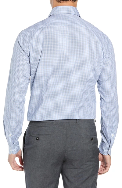 Shop Luciano Barbera Slim Fit Check Dress Shirt In Blue