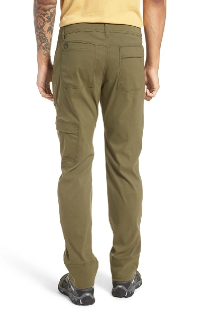 Shop Prana Stretch Zion Roll Pants In Cargo Green