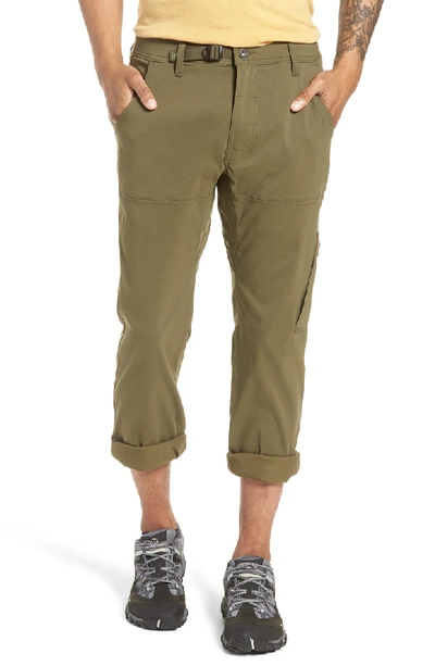 Shop Prana Stretch Zion Roll Pants In Cargo Green