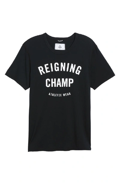 Shop Reigning Champ Gym Logo T-shirt In Black/ White