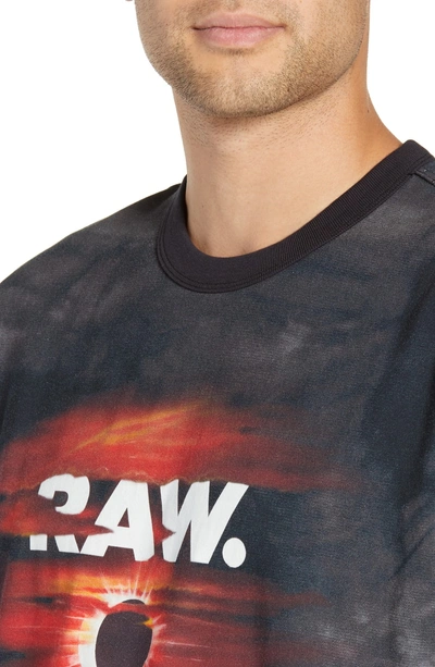 Shop G-star Raw Cyrer Loose Sunset T-shirt In Black