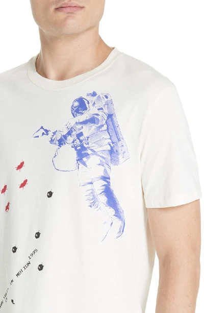 Shop Raf Simons Slim Fit Astronaut Graphic T-shirt In Cream