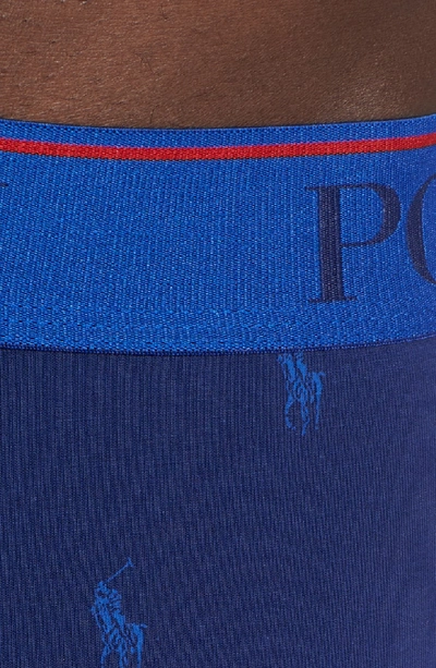 Shop Polo Ralph Lauren Cotton Stretch Boxer Briefs In Fall Royal/ Sapphire Star