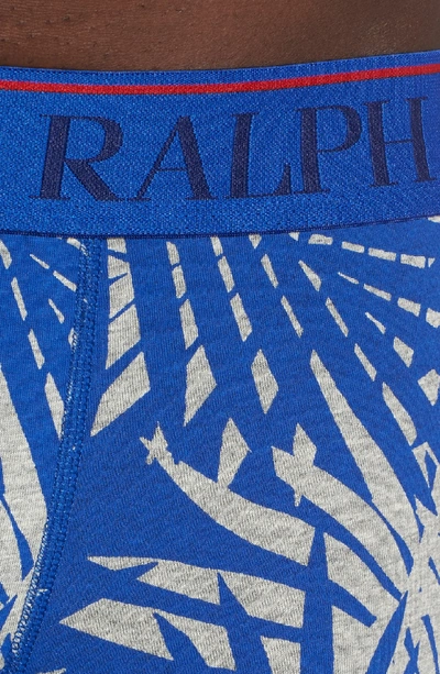 Shop Polo Ralph Lauren Cotton Stretch Boxer Briefs In Sapphire Star/ Palm Print