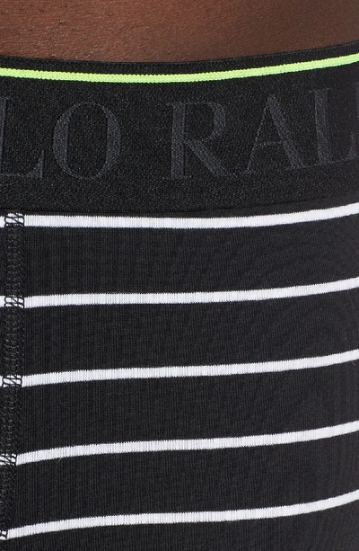 Shop Polo Ralph Lauren Cotton Stretch Boxer Briefs In Polo Black/ White Stripe