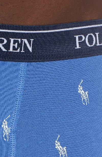 Shop Polo Ralph Lauren 3-pack Classic Fit Cotton Boxer Briefs In Indigo/ Red Sienna/ Navy