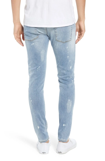 Shop Represent Destroyer Ripped Slim Fit Jeans In Blue
