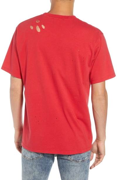 Shop The Kooples Vampire Distressed Graphic T-shirt In Red