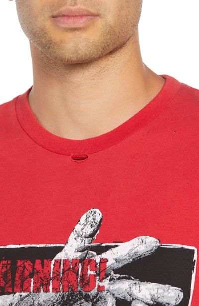 Shop The Kooples Vampire Distressed Graphic T-shirt In Red