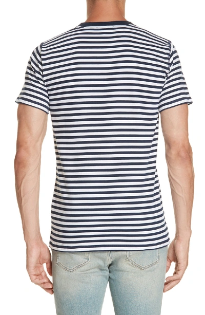 Shop Norse Projects Niels Classic Stripe T-shirt In Blue